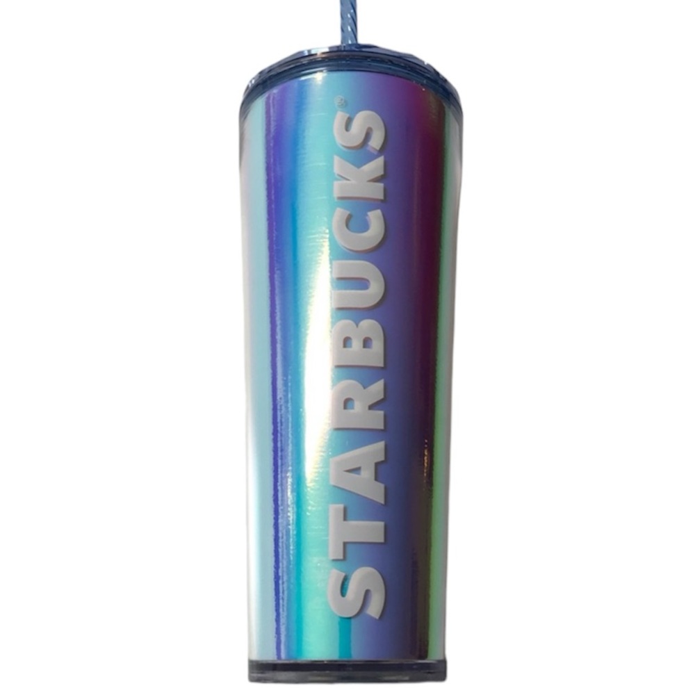 Starbucks 2023 Chromatic Cold Cup with Dome top and matching straw